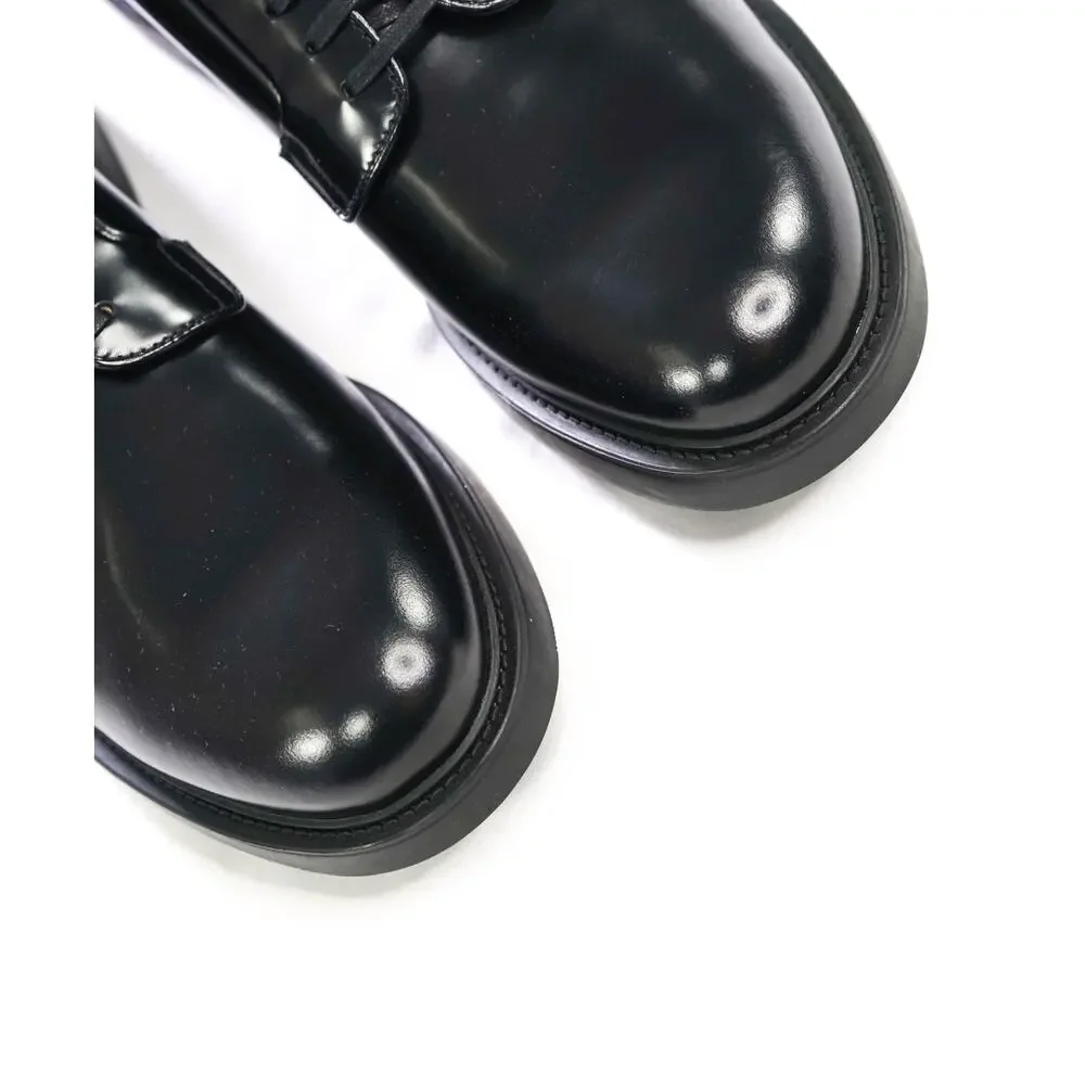 $1,150 PRADA - Black Pebble Leather Derby - US 10 (UK9)